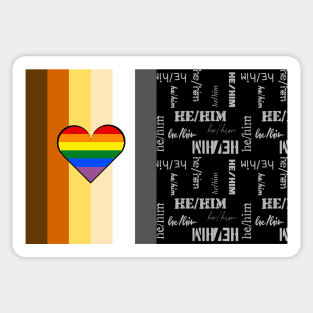 Gay Bear Pride, He/Him Pronouns - Identity Pride Sticker